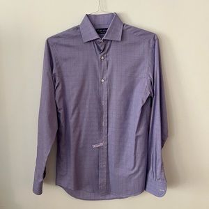 Ralph Lauren Purple Label. Micro gingham print. Gorgeous. Size 14.5.
